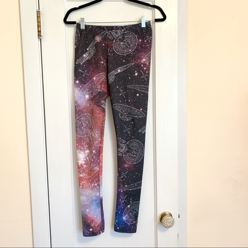 ☘️ Underboss Star Trek Galaxy Leggings Size M - Picture 2 of 8